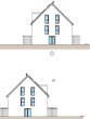 Ansicht Osten-Westen - Reihenmittelhaus in Rosdorf, 4 Zimmer