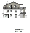 Ansicht Westen - 3-Zimmer-Wohnung mit Einstellplatz, Balkon, PV-Solar für die Wärmepumpen in Rosdorf, Göttinger Str. 47 a